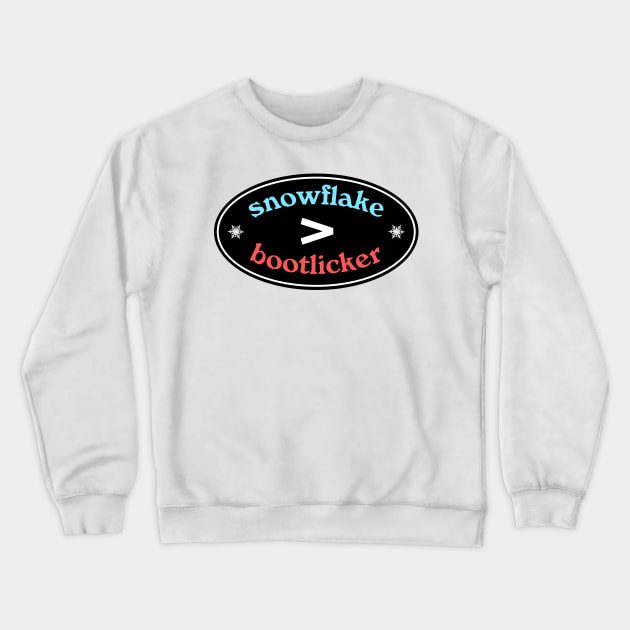 Snowflake > Bootlicker Crewneck Sweatshirt by Football from the Left